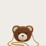 Bolso Bandolero color café con oso