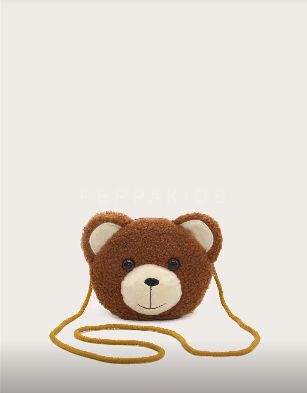 2026/03/1001148456.jpg Bolso Bandolero color café con oso - Imagen 1