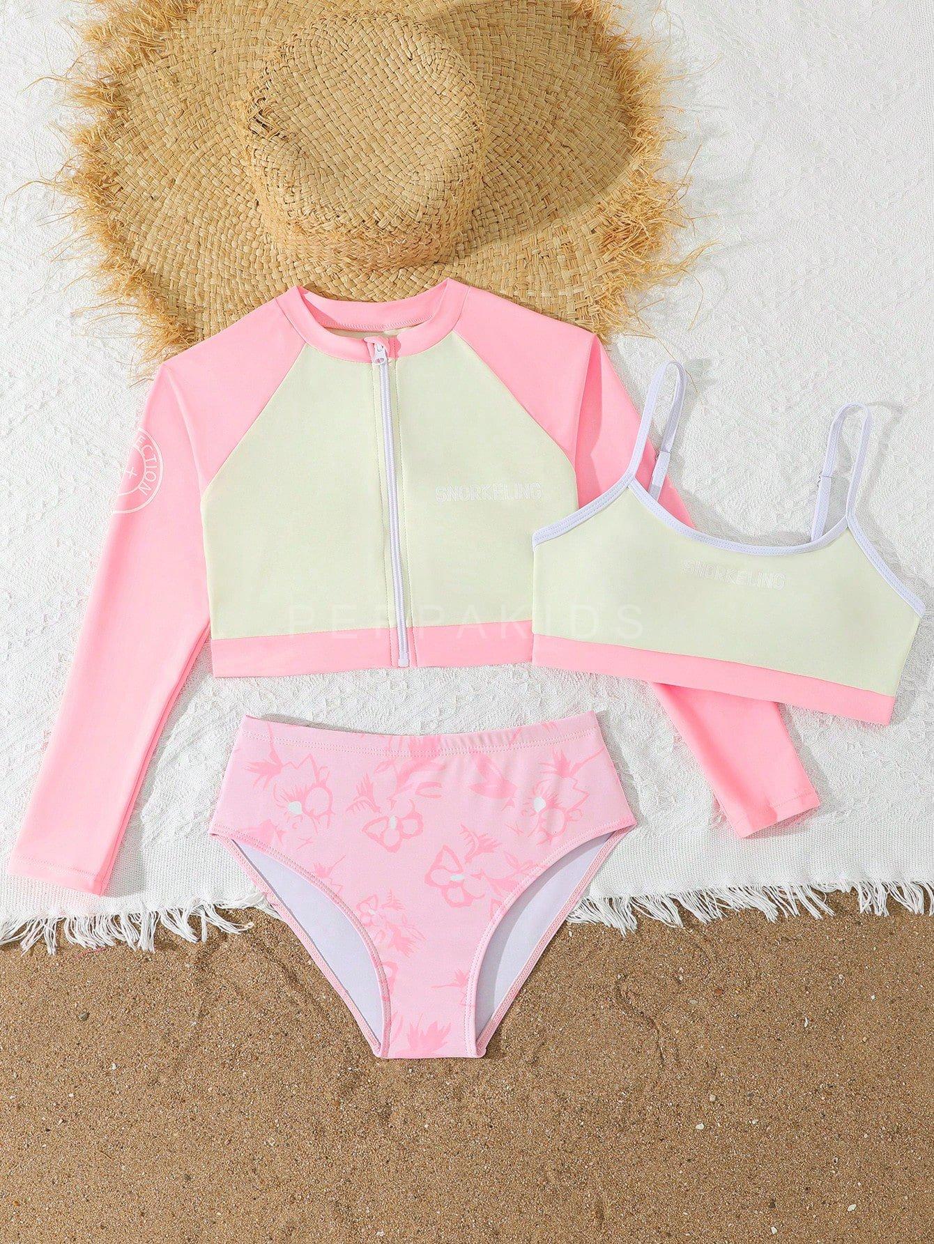 2026/03/1001148748.jpg Traje de baño de dos piezas color rosa - Imagen 1