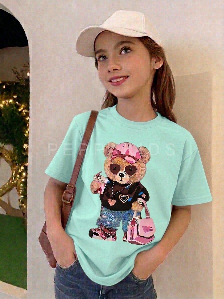 2026/03/1001181485.jpg Franela estampada oso Verde - Imagen 1