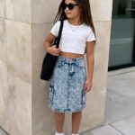 Falda Azul Vintage