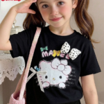 Franela de Hello Kitty Negra