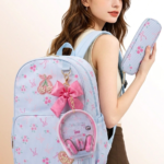 Bolso escolar cereza