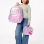 Bolso escolar cereza morado